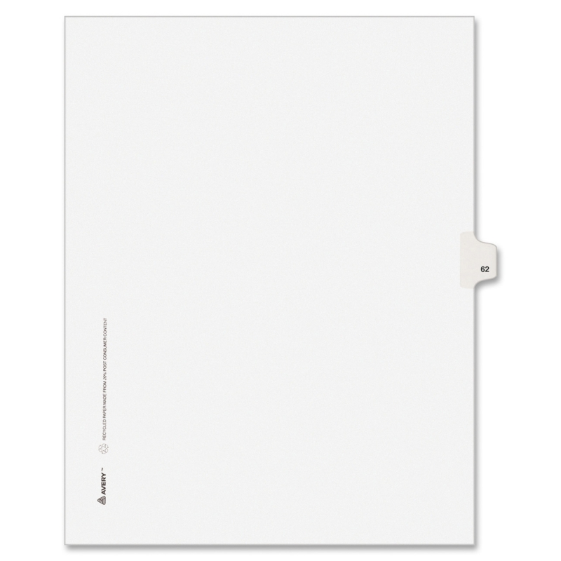 Avery Side-Tab Legal Index Divider 82260 AVE82260