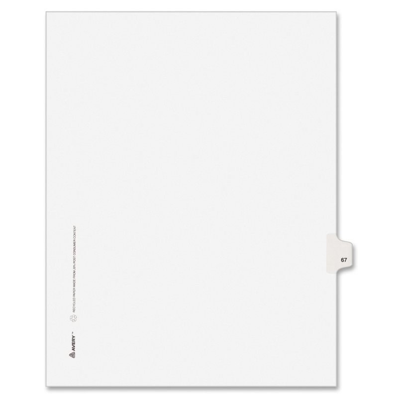 Avery Side-Tab Legal Index Divider 82265 AVE82265
