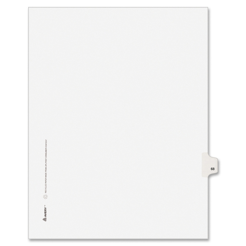 Avery Side-Tab Legal Index Divider 82266 AVE82266