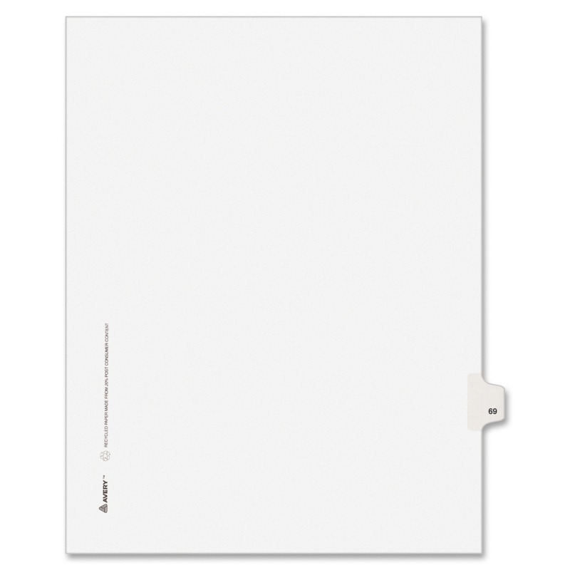 Avery Side-Tab Legal Index Divider 82267 AVE82267