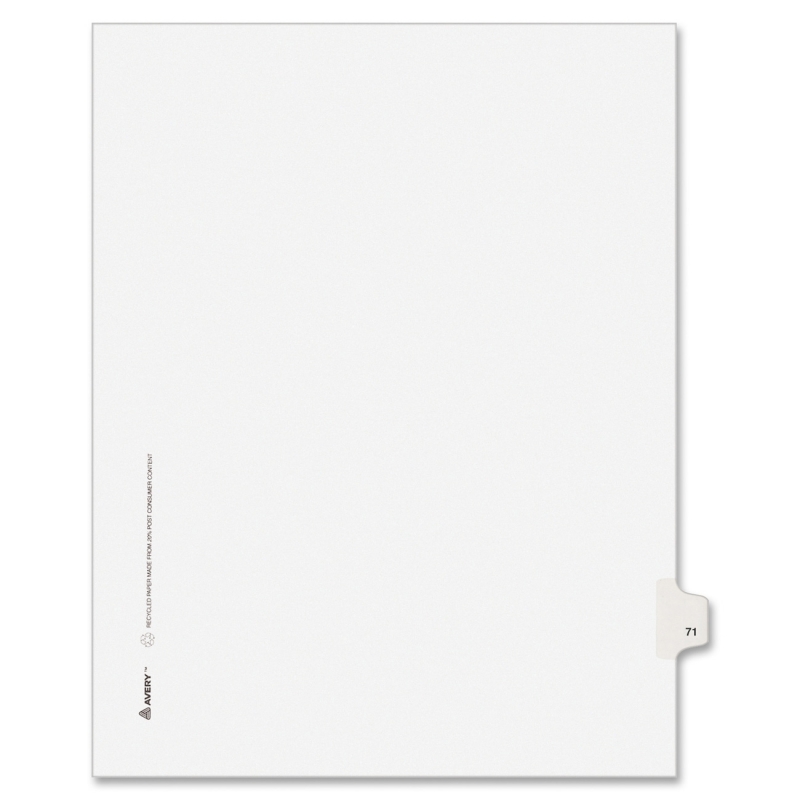 Avery Side-Tab Legal Index Divider 82269 AVE82269