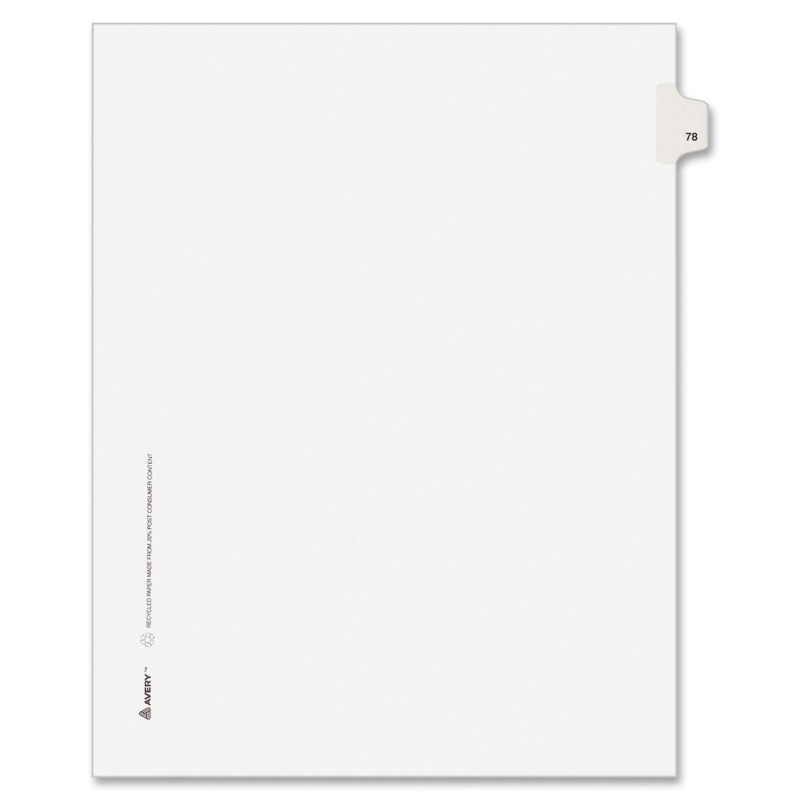 Avery Side-Tab Legal Index Divider 82276 AVE82276