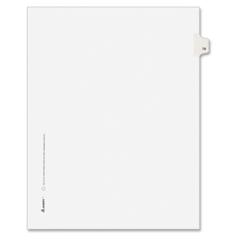 Avery Side-Tab Legal Index Divider 82277 AVE82277