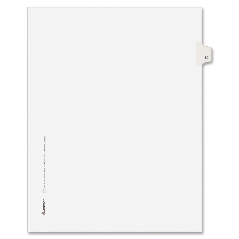 Avery Side-Tab Legal Index Divider 82278 AVE82278