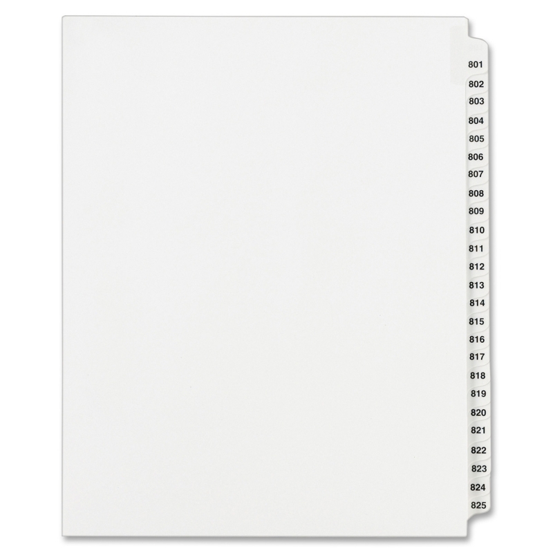 Avery Side Tab Collated Legal Index Dividers 82311 AVE82311