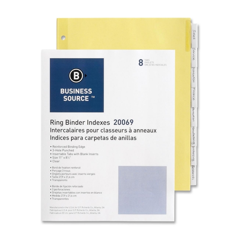 Business Source Ring Binder Index Divider 20069 BSN20069