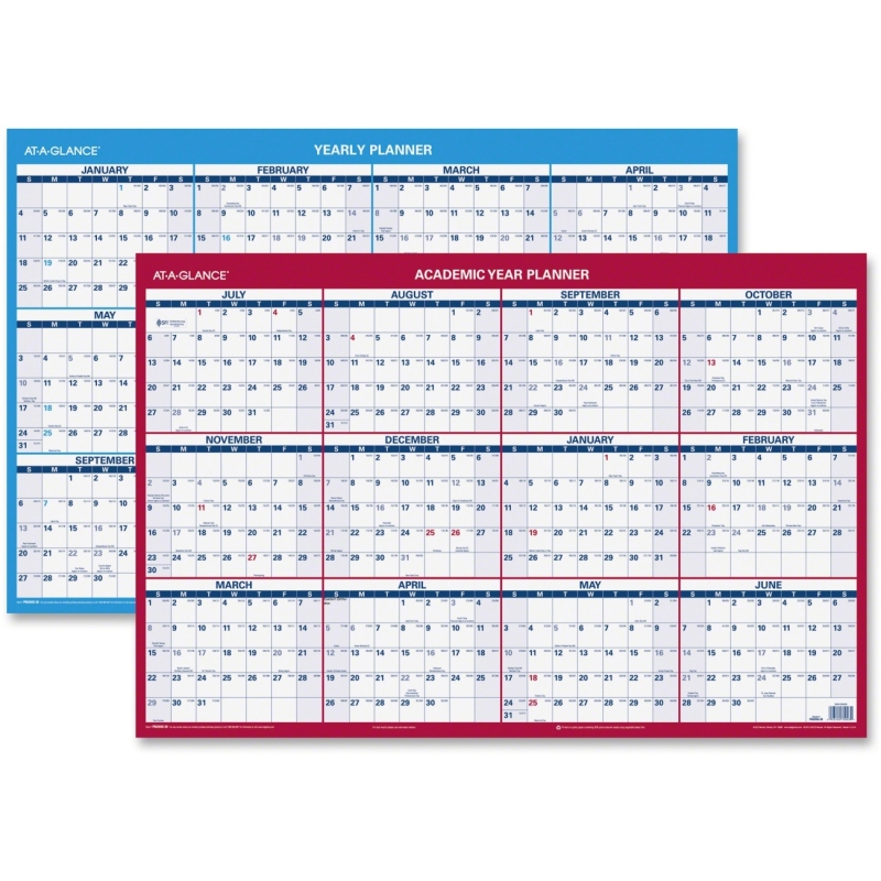 At-A-Glance 2-sided Horizontal Erase Wall Planner PM200S28 AAGPM200S28