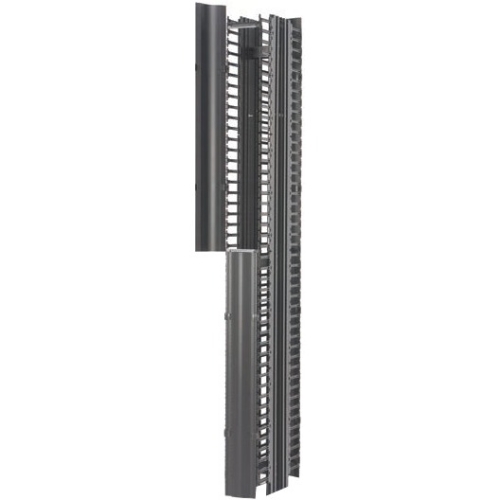 B-Line RCM+ Vertical Cable Manager, Dual Sided High Density, 6"W X 84"H, Flat Black SB86086D084FB