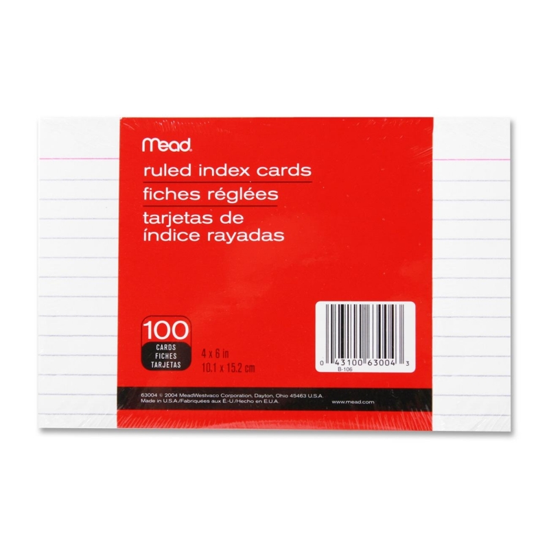 Mead Ruled Index Card 63004 MEA63004