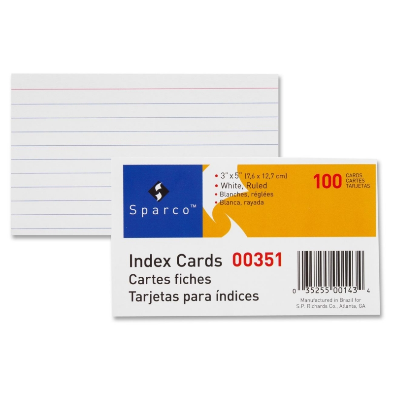 Sparco Ruled Index Card 00351 SPR00351
