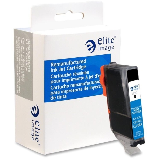 Elite Image Remanufactured Ink Cartridge Alternative For Canon CLI-8BK 75362 ELI75362