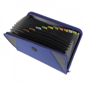 C-Line Expanding File with Zipper Closure, 13-Pocket, Tabbed Dividers, Blue CLI48105 48105