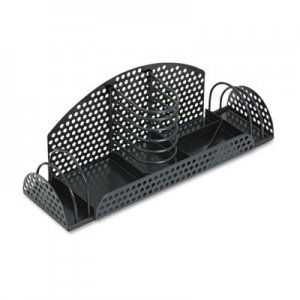 Fellowes Perf-Ect Multi Desk Organizer, Metal/Wire, 12 7/8 x 4 x 4 3/4, Black FEL22326 22326