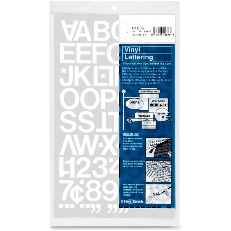 Chartpak Vinyl Letters and Numbers 01036 CHA01036