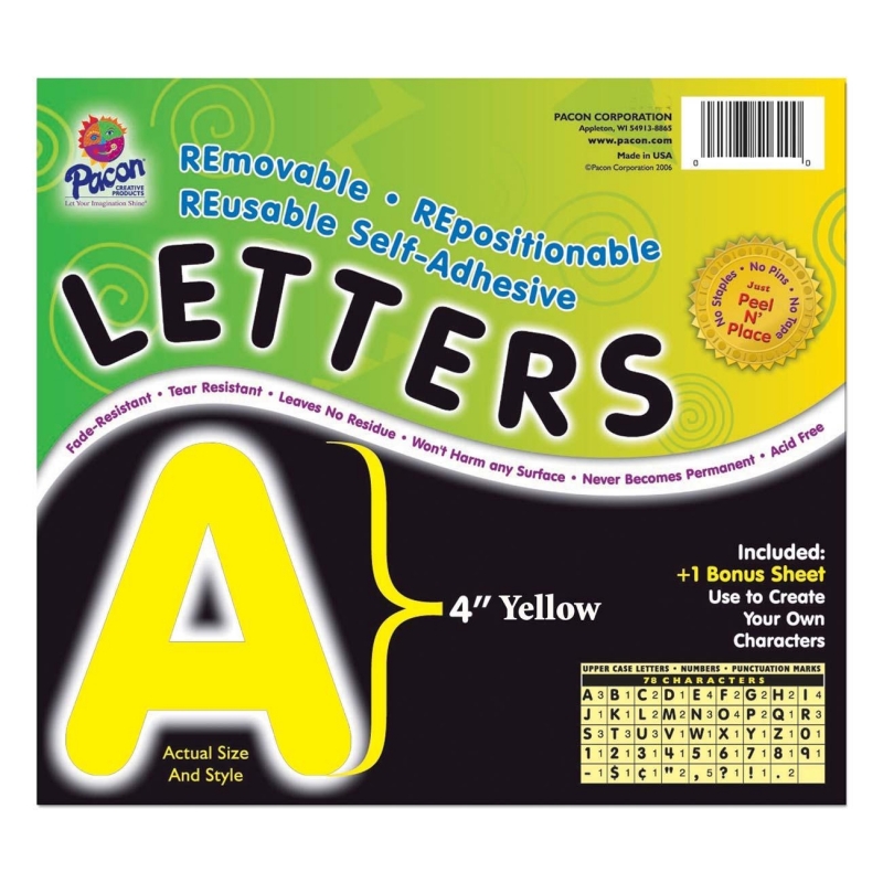 Pacon Self-Adhesive Removable Letters 51622 PAC51622