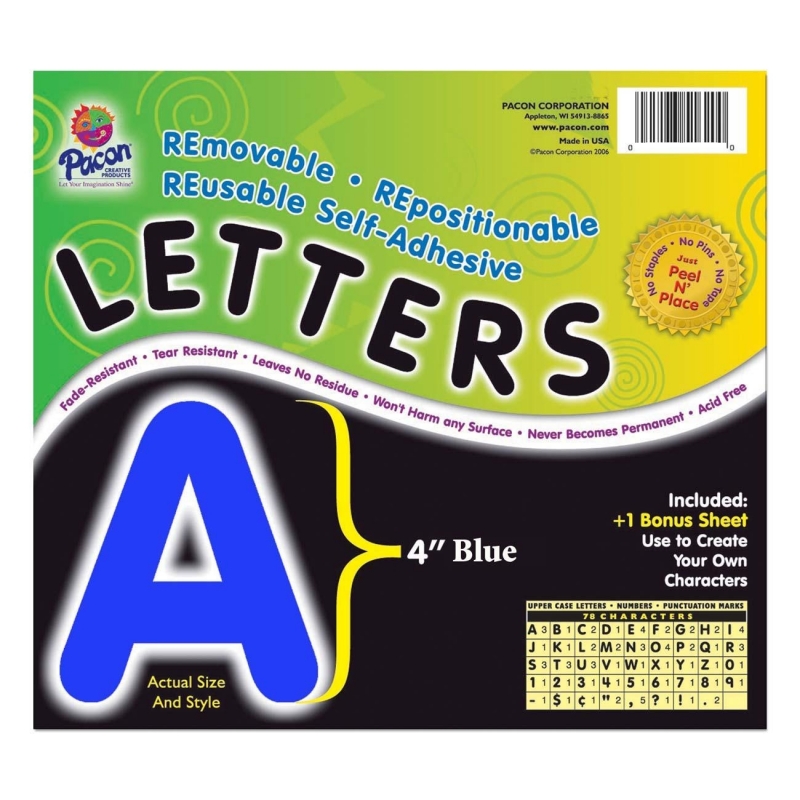 Pacon Self-Adhesive Removable Letters 51623 PAC51623