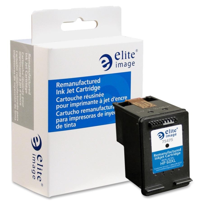 Elite Image Remanufactured High Yield Ink Cartridge Alternative For HP 60XL (CC641WN) 75475 ELI75475