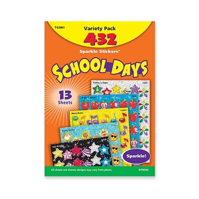 Trend School Days Variety Pack Sparkle Sticker 63901 TEP63901