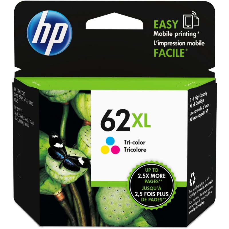 HP Tri-color Ink Cartridge C2P07AN HEWC2P07AN 62XL