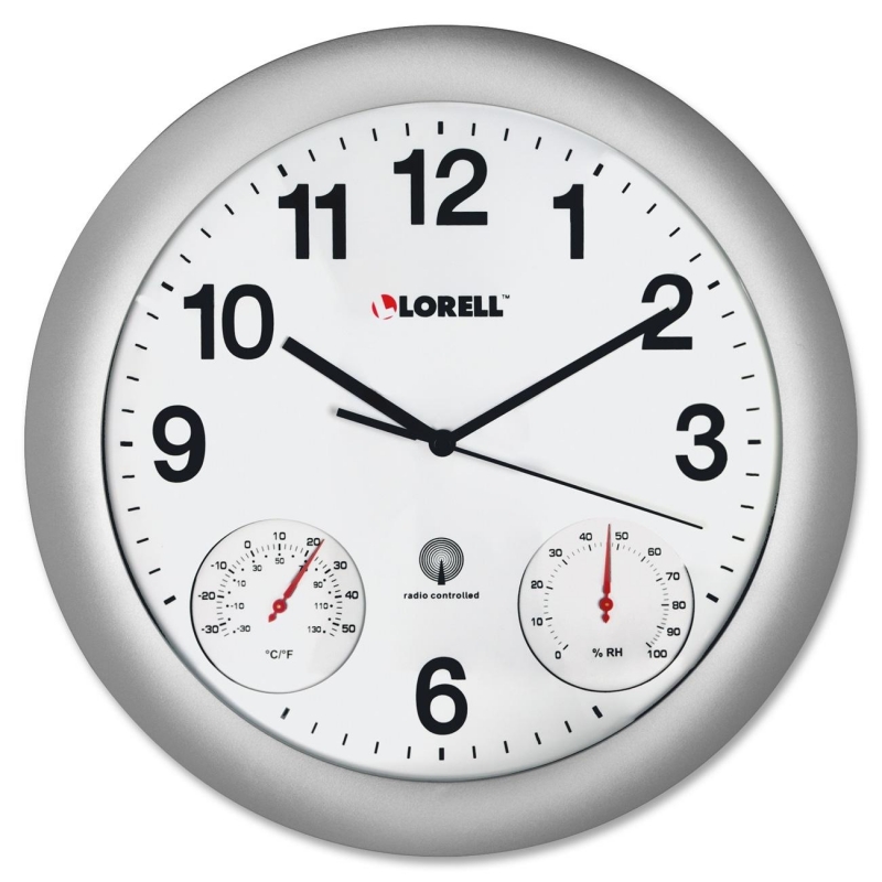 Lorell Analog Temperature/Humidity Wall Clock 61000 LLR61000