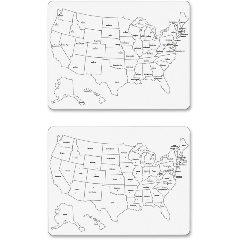 ChenilleKraft ChenilleKraft 2-Sided Large USA Map Whiteboard 9873 CKC9873