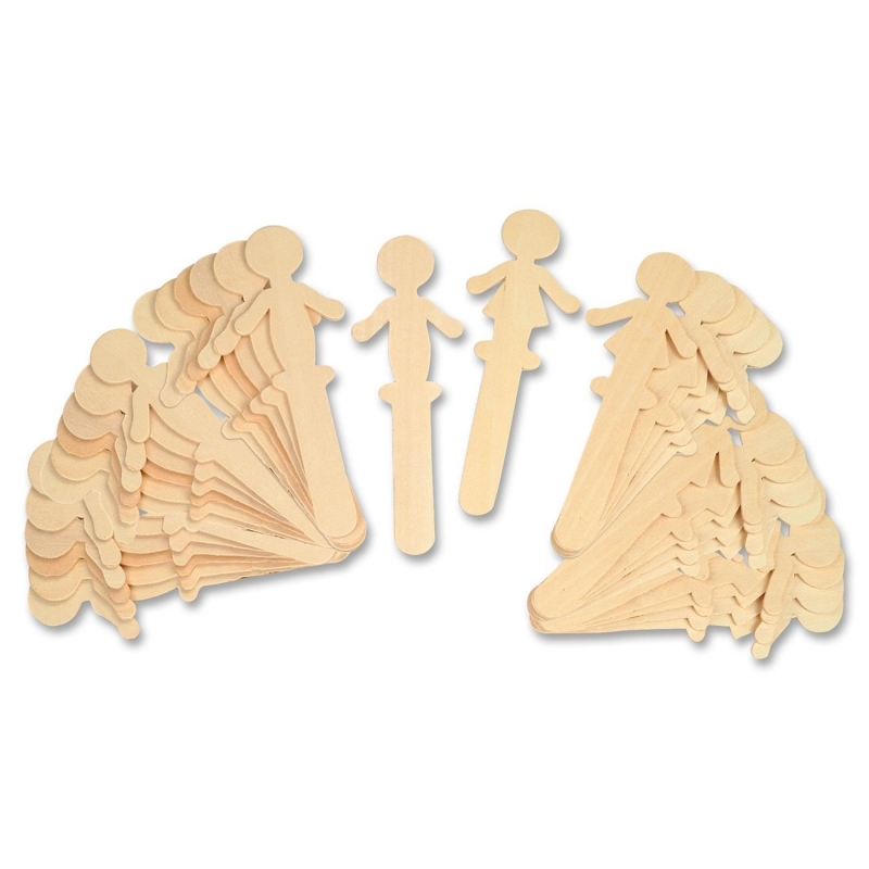 ChenilleKraft ChenilleKraft People Shaped Wood Craft Sticks 3645-02 CKC364502