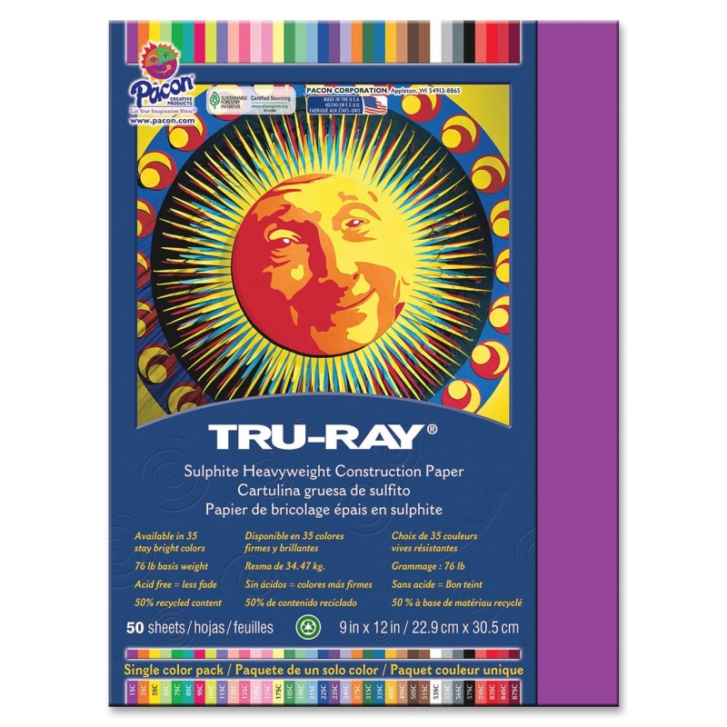 Tru-Ray Tru-Ray Sulphite Construction Paper 103000 PAC103000