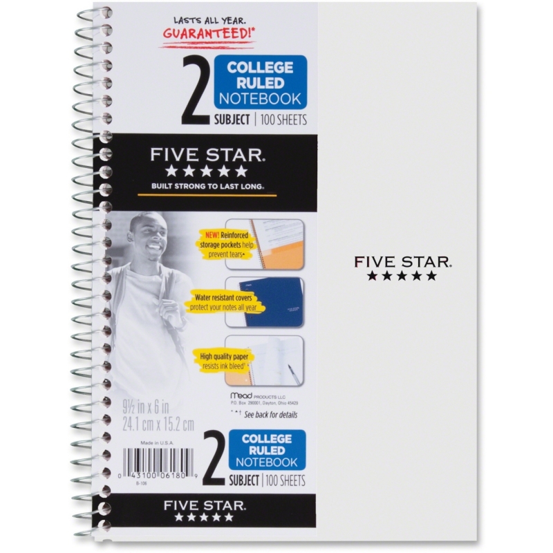 Mead Mead Five Star 2-Subject Notebook 06180 MEA06180