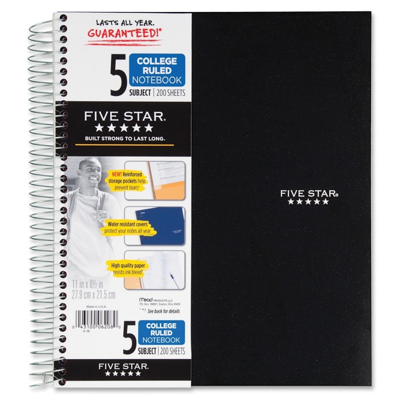 Mead Mead Five Star 5-Subject Notebook 06208 MEA06208