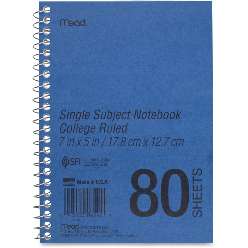 Mead Mead Mid Tier Single Subject Notebook 06542 MEA06542