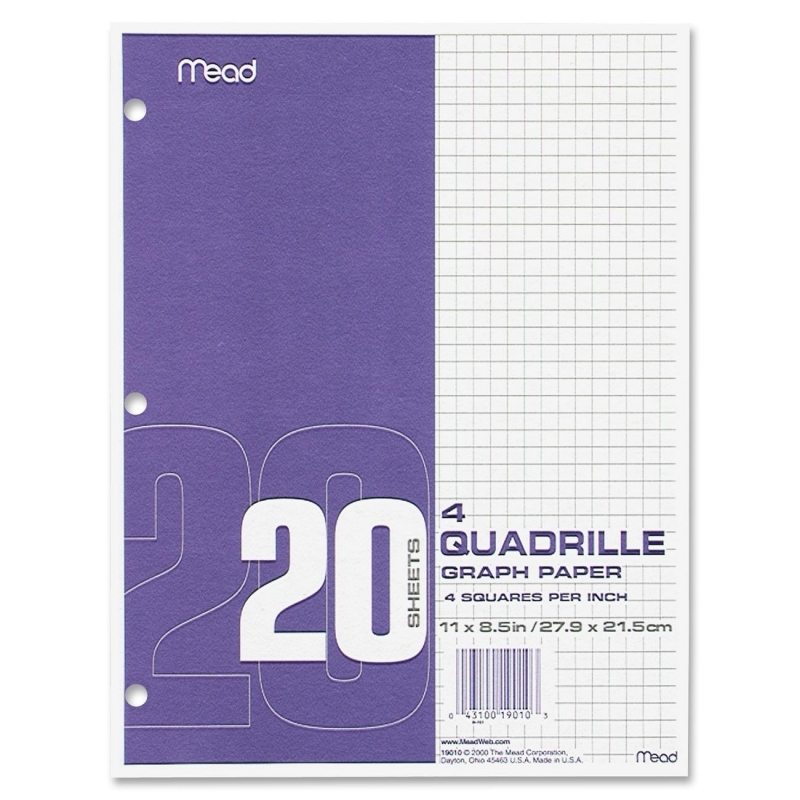 Mead Mead Paper Filler Quad Rule 19010 MEA19010