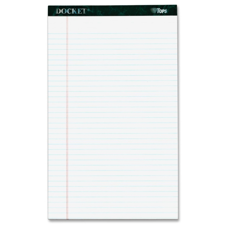 TOPS TOPS Docket Letr-Trim Legal Ruled White Legal Pads 63590 TOP63590