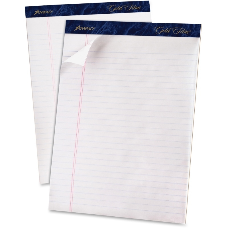 TOPS TOPS Gold Fibre Ruled Perforated Writing Pads 20070 TOP20070