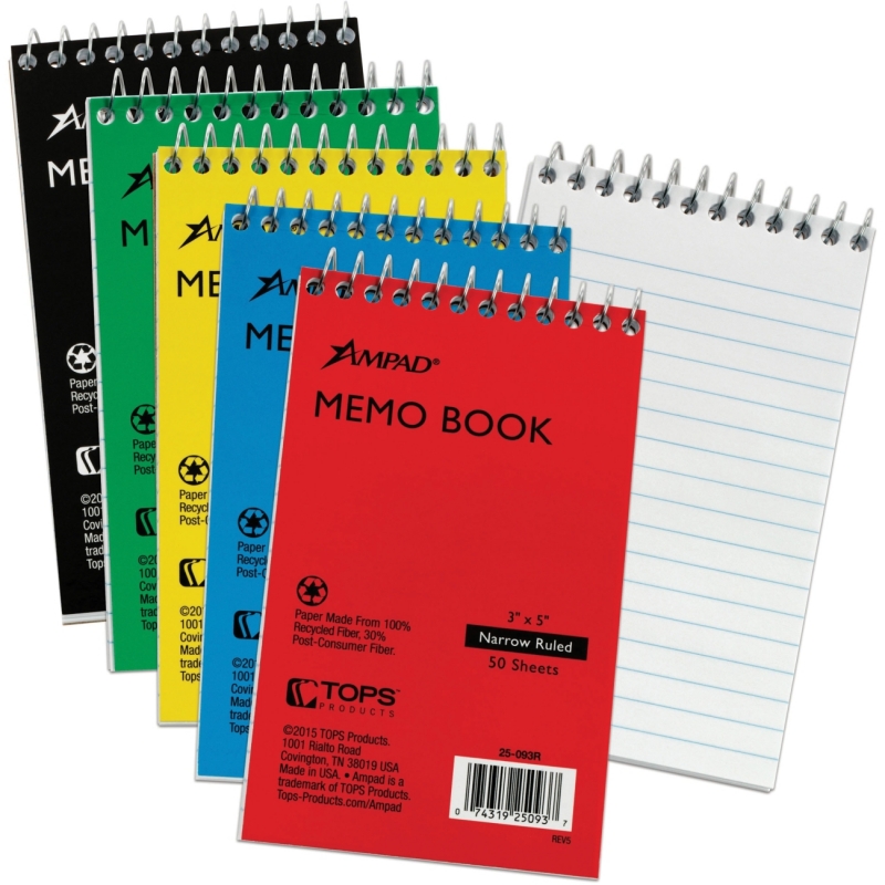 Ampad Pocket Size Memo Notebook 25093 TOP25093