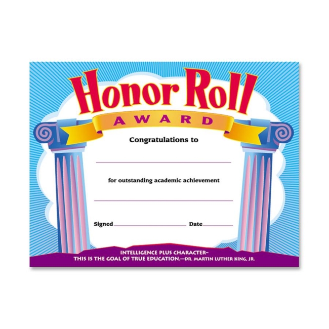 Trend Trend Honor Roll Award Certificate T2959 TEPT2959