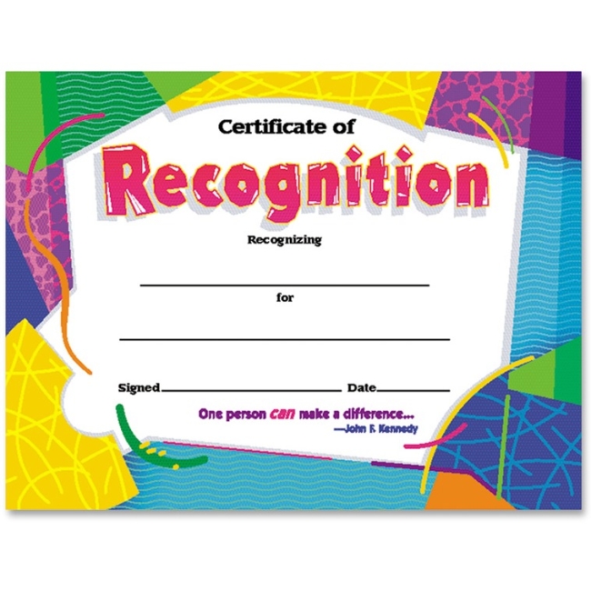 Trend Trend Certificate of Recognition T2965 TEPT2965