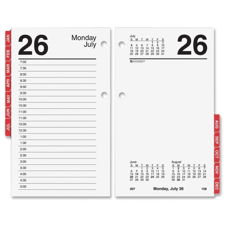 At-A-Glance At-A-Glance Monthly Desk Calendar Refill with Monthly Tabs E717T-50 AAGE717T50