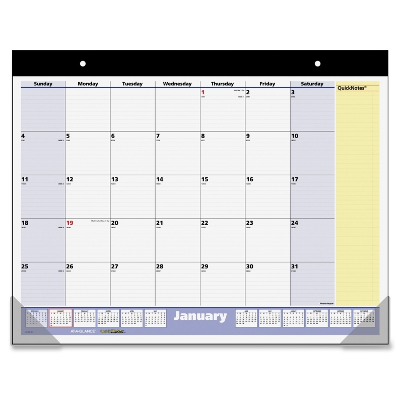 At-A-Glance At-A-Glance QuickNotes 13-Months Desk and Wall Pad SK700-00 AAGSK70000