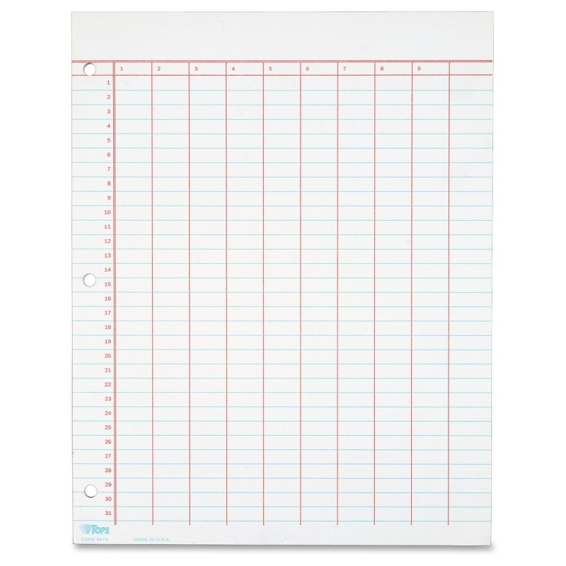 TOPS TOPS Summary Column Data Pads 3619 TOP3619