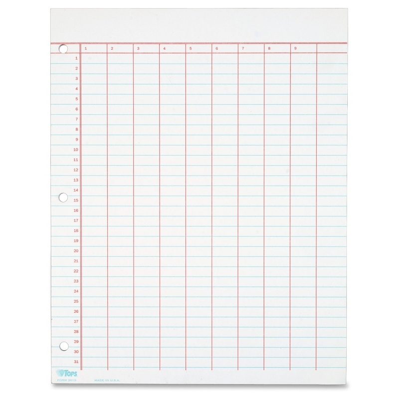 TOPS TOPS Summary Column Data Pads 3619 TOP3619