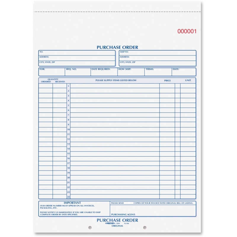 Rediform Rediform Purchase Order Form 1L146 RED1L146