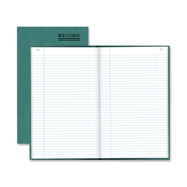 Rediform Rediform Green Bookcloth Margin Record Book 56111 RED56111