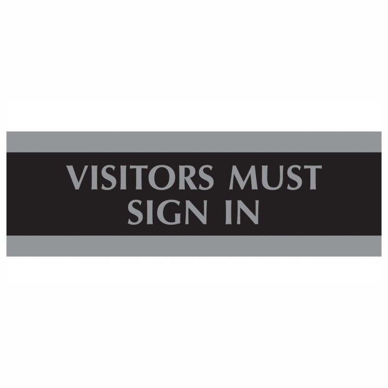 U.S. Stamp & Sign Visitors Must Sign In Sign 4763 USS4763