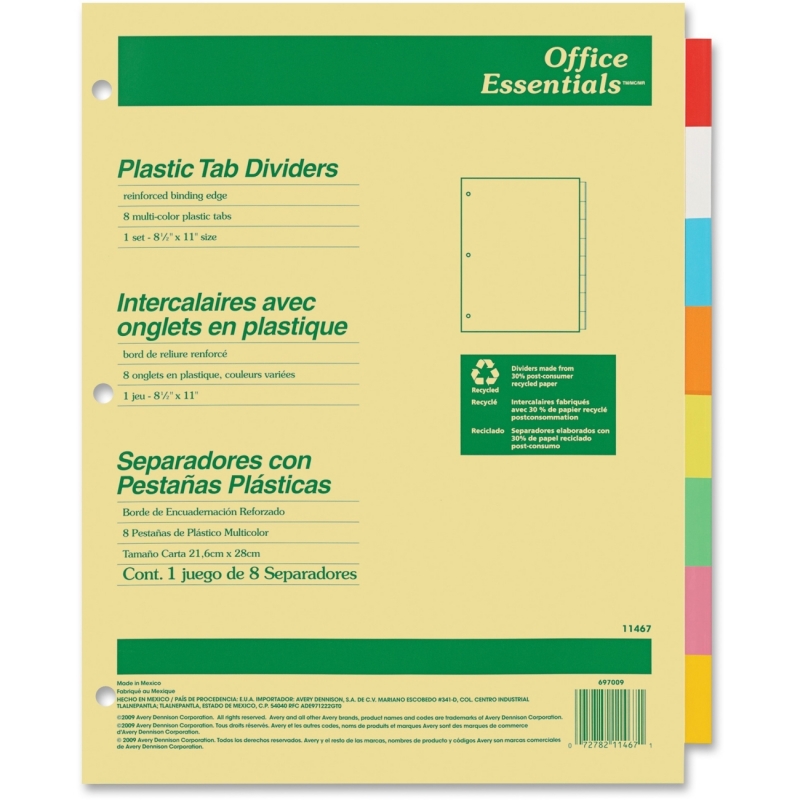 Avery Office Essentials Economy Insertable Tab Dividers 11467 AVE11467