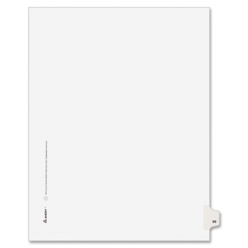 Avery Individual Legal Dividers LG99LTS AVE01099