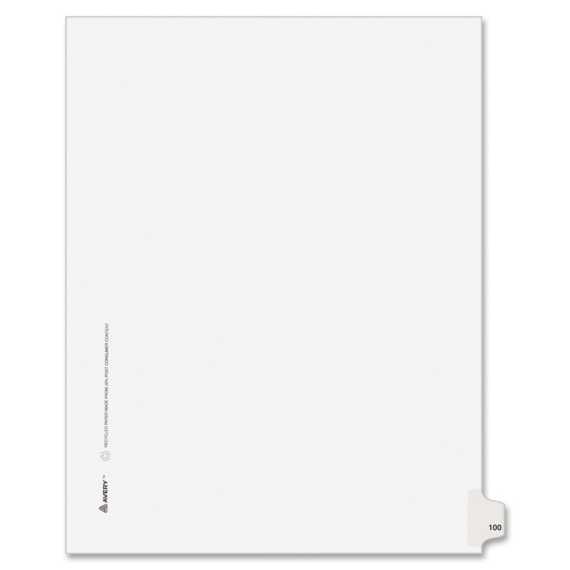 Avery Individual Legal Dividers LG100LTS AVE01100