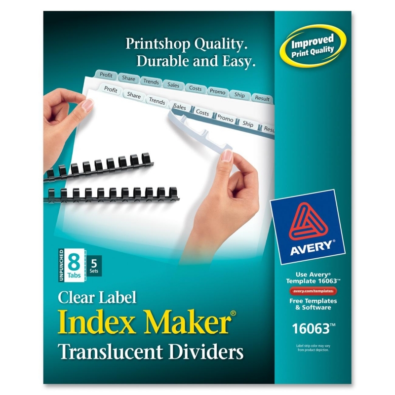 Avery Index Maker Translucent Divider 16063 AVE16063