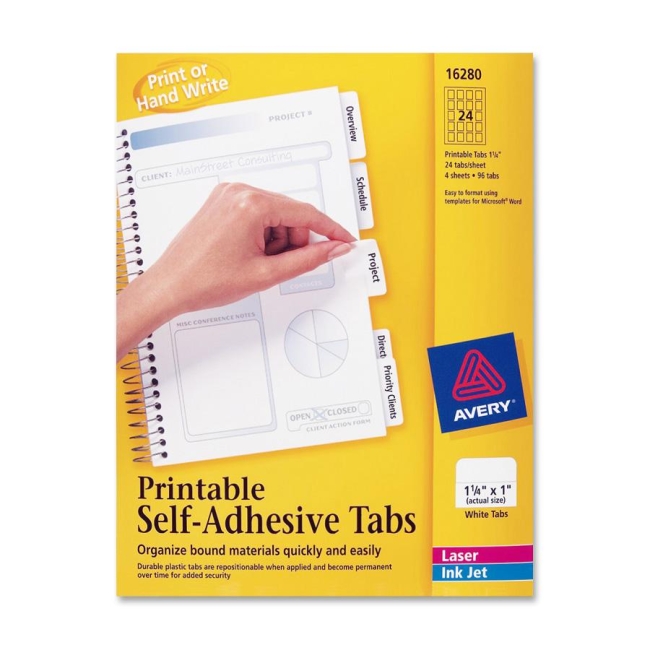 Avery Printable Self-Adhesive Tab 16280 AVE16280