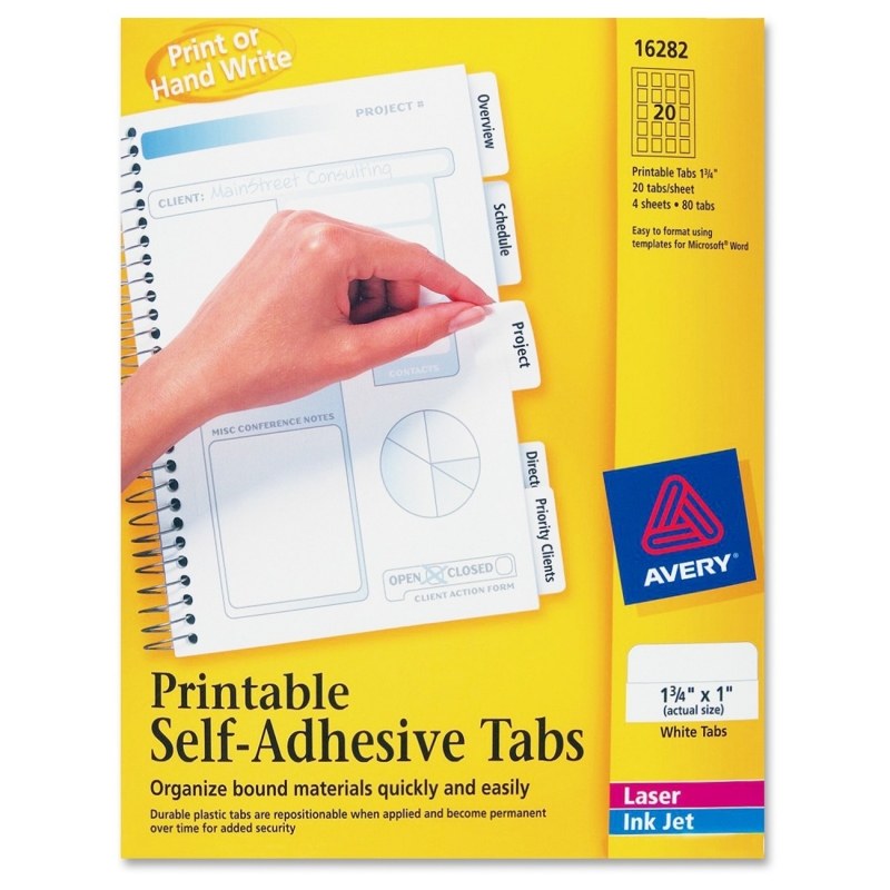 Avery Printable Self-Adhesive Tab 16282 AVE16282