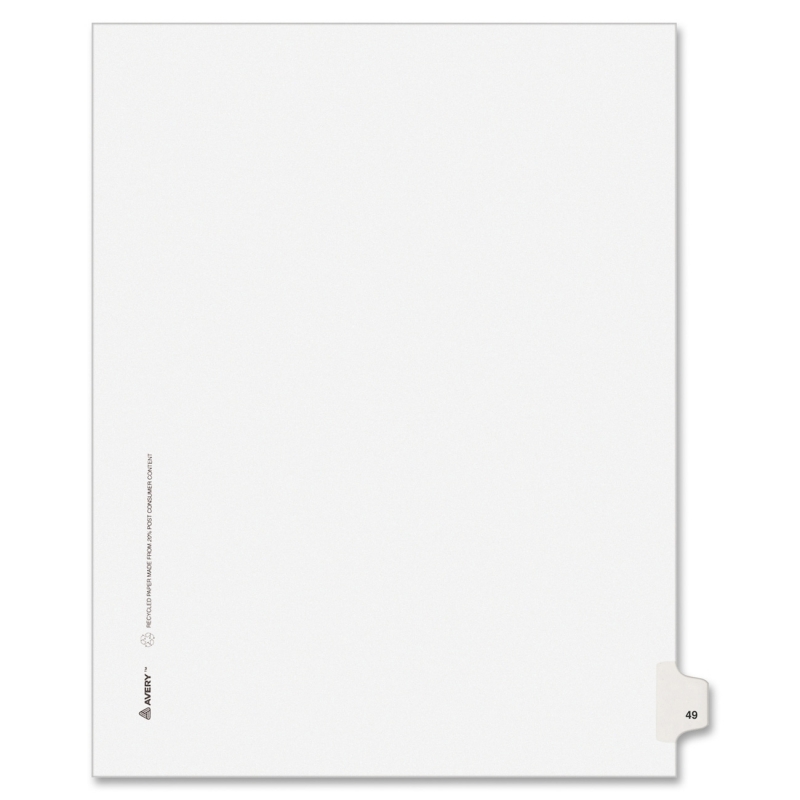 Avery Side-Tab Legal Index Divider 82247 AVE82247